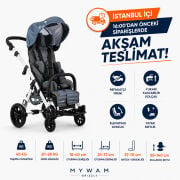 Grizzly Engelli Çocuk Puseti | Avrupa Üretimi, 85-140 cm Kullanıcı Boyuna Uygun Güçlü ve Destekleyici Model