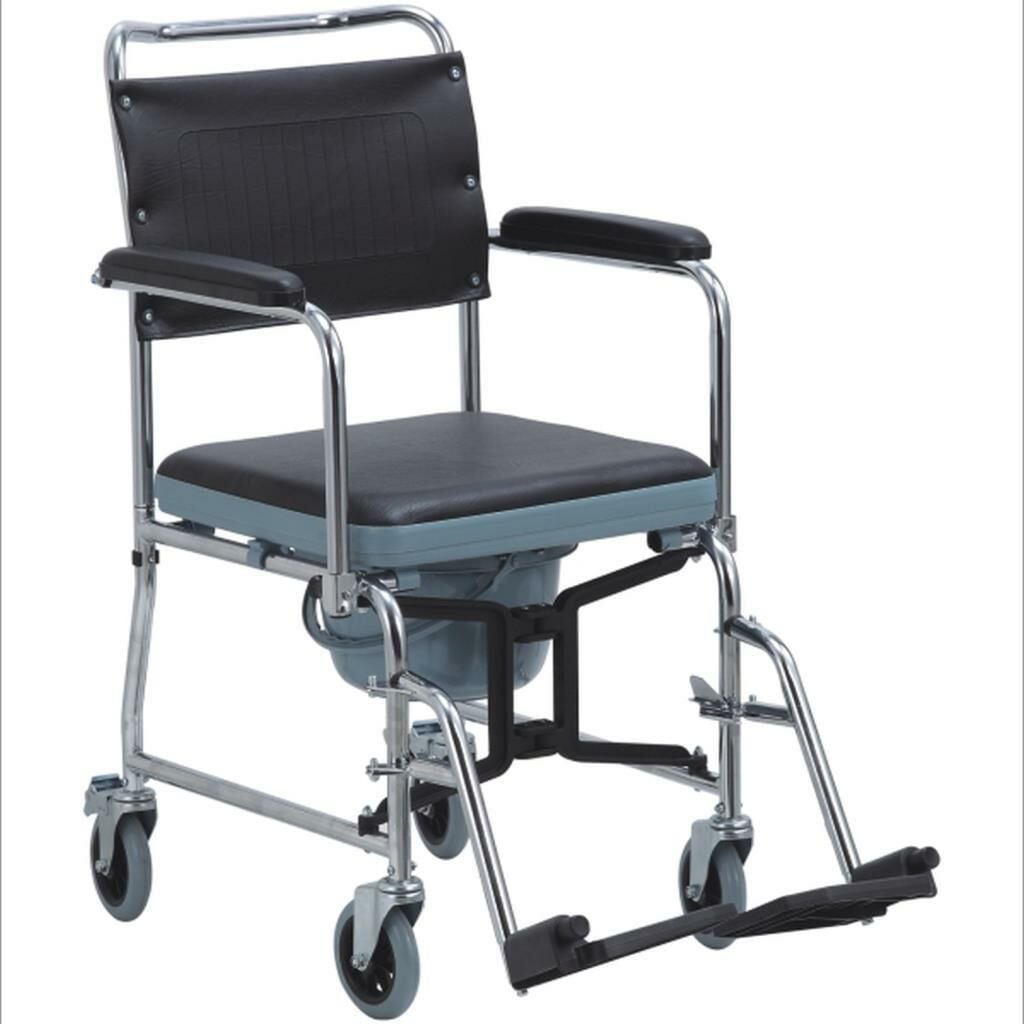 Comfort Plus KY689 Banyo ve Tuvalet Özellikli Tekerlekli Sandalye | Katlanabilir, 100 Kg