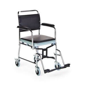 Comfort Plus KY689 Banyo ve Tuvalet Özellikli Tekerlekli Sandalye | Katlanabilir, 100 Kg
