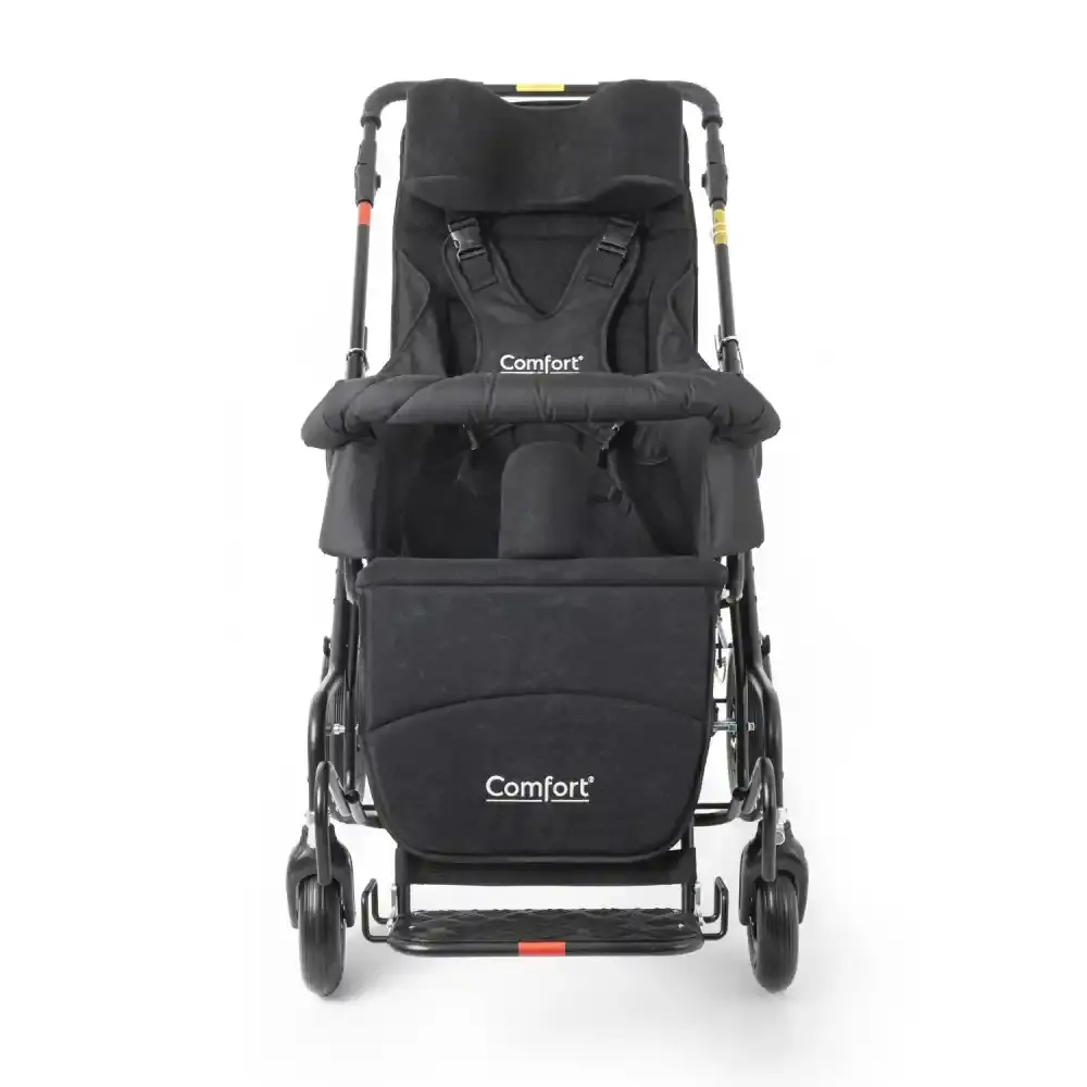 Comfort Plus Size 7 Engelli Çocuk ve Yetişkin Puseti | Katlanabilir Alüminyum Gövde, 5 Noktalı Emniyet Kemerli,