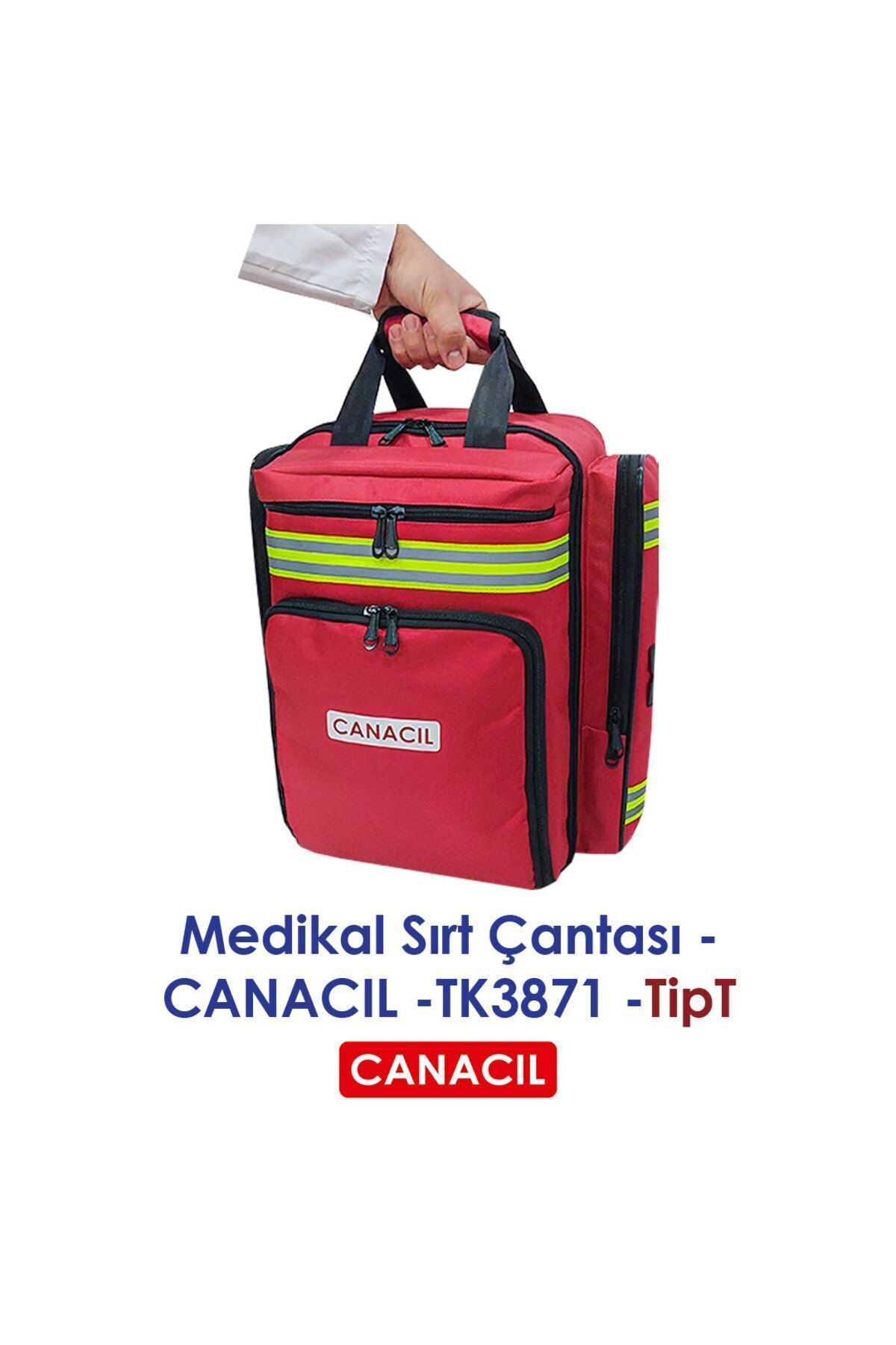 TipT Medikal Sırt Çantası - CANACIL -TK3871 - Kırmızı