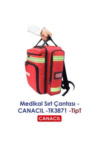 TipT Medikal Sırt Çantası - CANACIL -TK3871 - Kırmızı