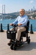 P409 3 Tekerlekli Engelli Scooter Aracı | Katlanabilir, Hafif ve Kompakt Akülü Scooter
