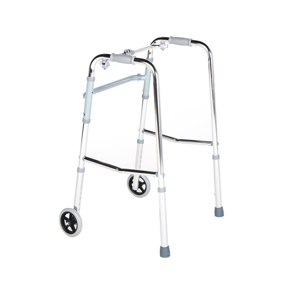 Comfort Plus KY912L İki Tekerlekli Alüminyum Walker | Katlanabilir Hasta Yürüteci