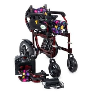 Creative CR-2022 Çocuk Akülü Tekerlekli Sandalye | Katlanabilir Alüminyum, 80 Kg, 20 Km Menzil