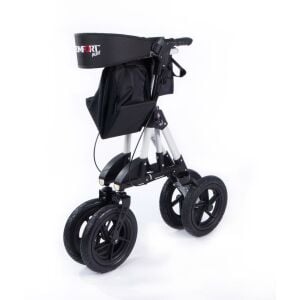 Comfort Plus DM-800 Alüminyum Rollatör | Büyük Tekerlekli, Frenli, Oturaklı Yürüteç