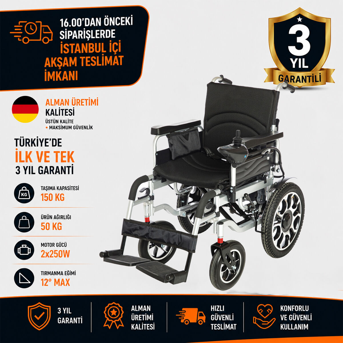 Römer R101 Plus Akülü Tekerlekli Sandalye