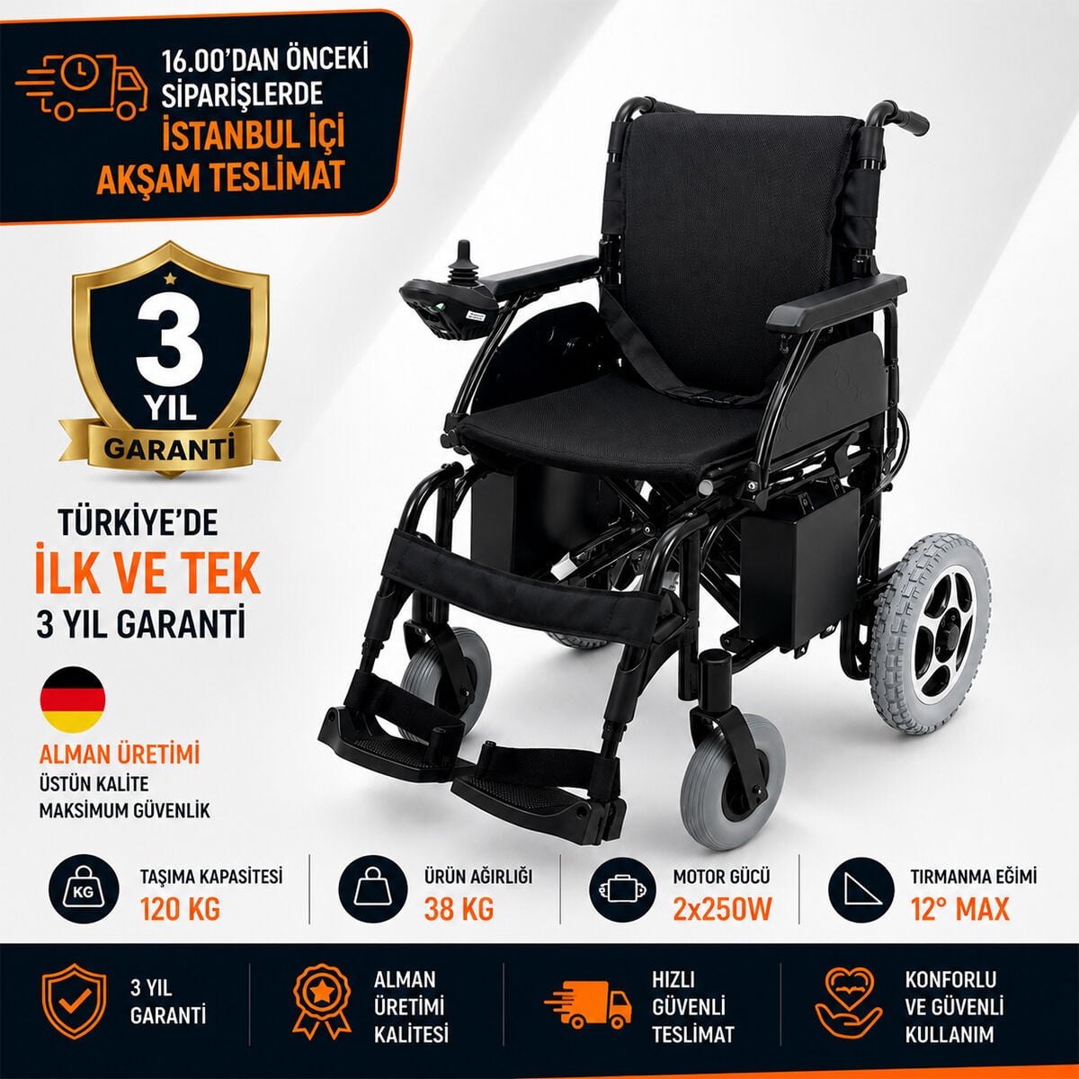 Römer R107 Akülü Tekerlekli Sandalye