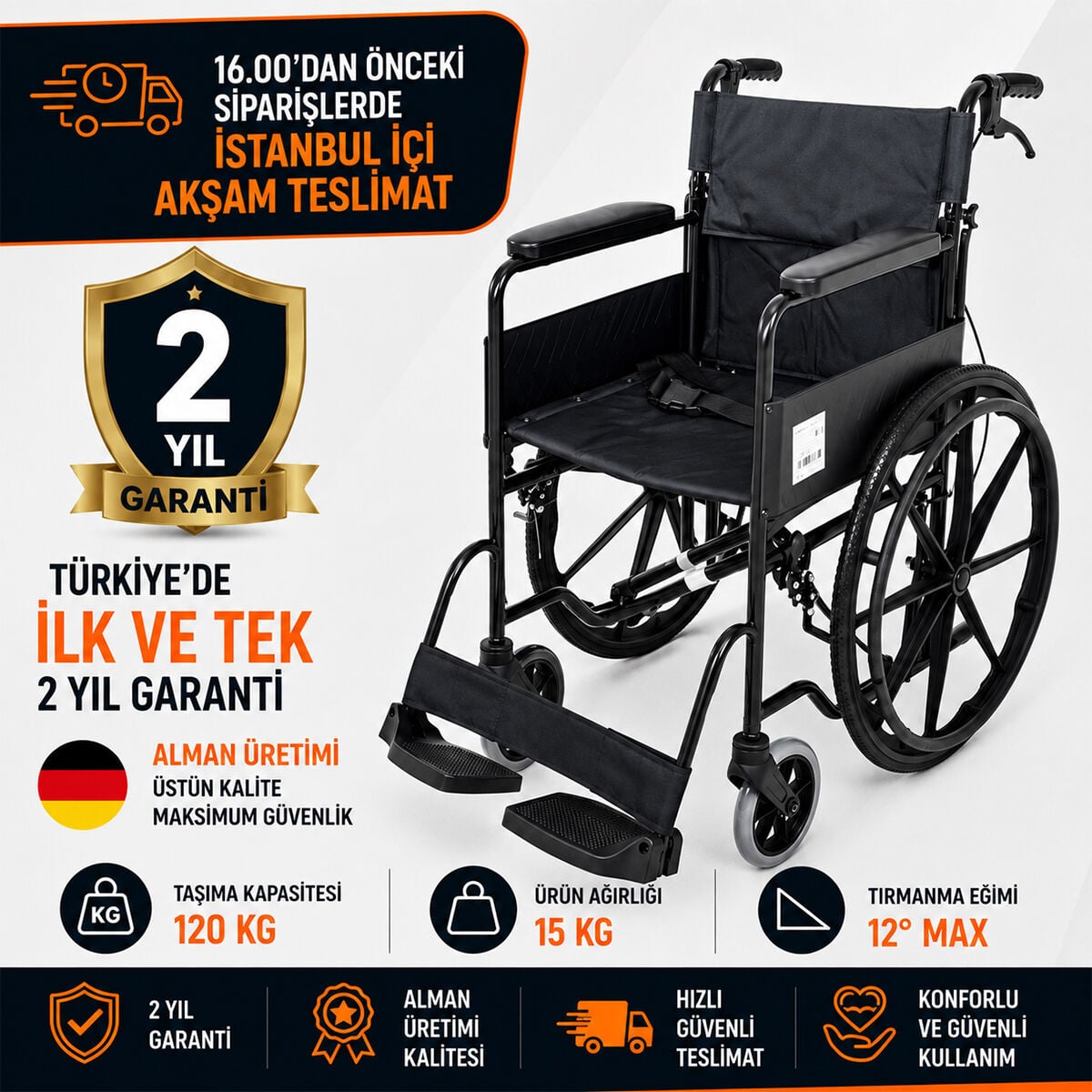 Römer R201 Standart Manuel Tekerlekli Sandalye