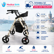 P581 Ekonomik Rollatör Tekerlekli Yürüme Desteği Yürüteç Rollatör Yaşlı Yürümeye Destek Araç Aparat