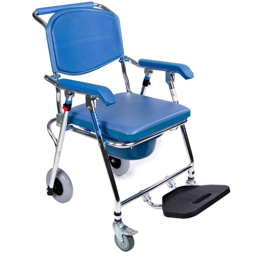 Comfort Plus DM-69 Banyo ve Tuvalet Özellikli Tekerlekli Sandalye | Alüminyum, Katlanabilir