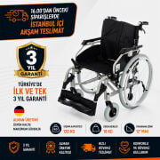 Römer R225 45 cm 6 Tekerli Lüks Alüminyum Manuel Tekerlekli Sandalye