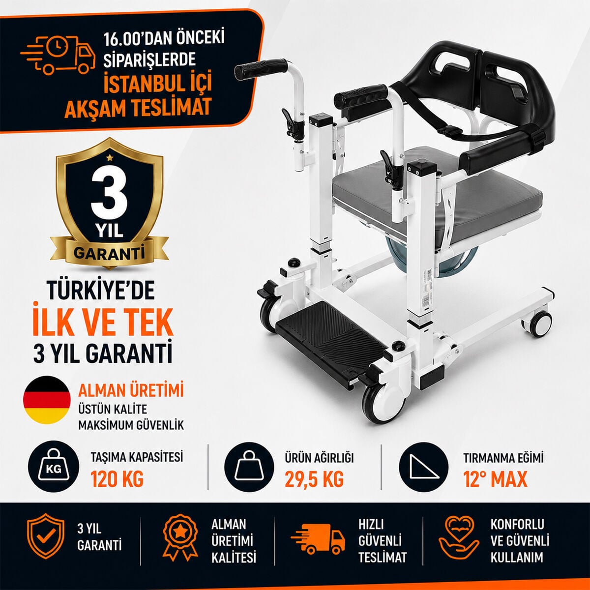 Römer R452 Tuvalet Özellikli Motorlu Hasta Taşıma Lifti