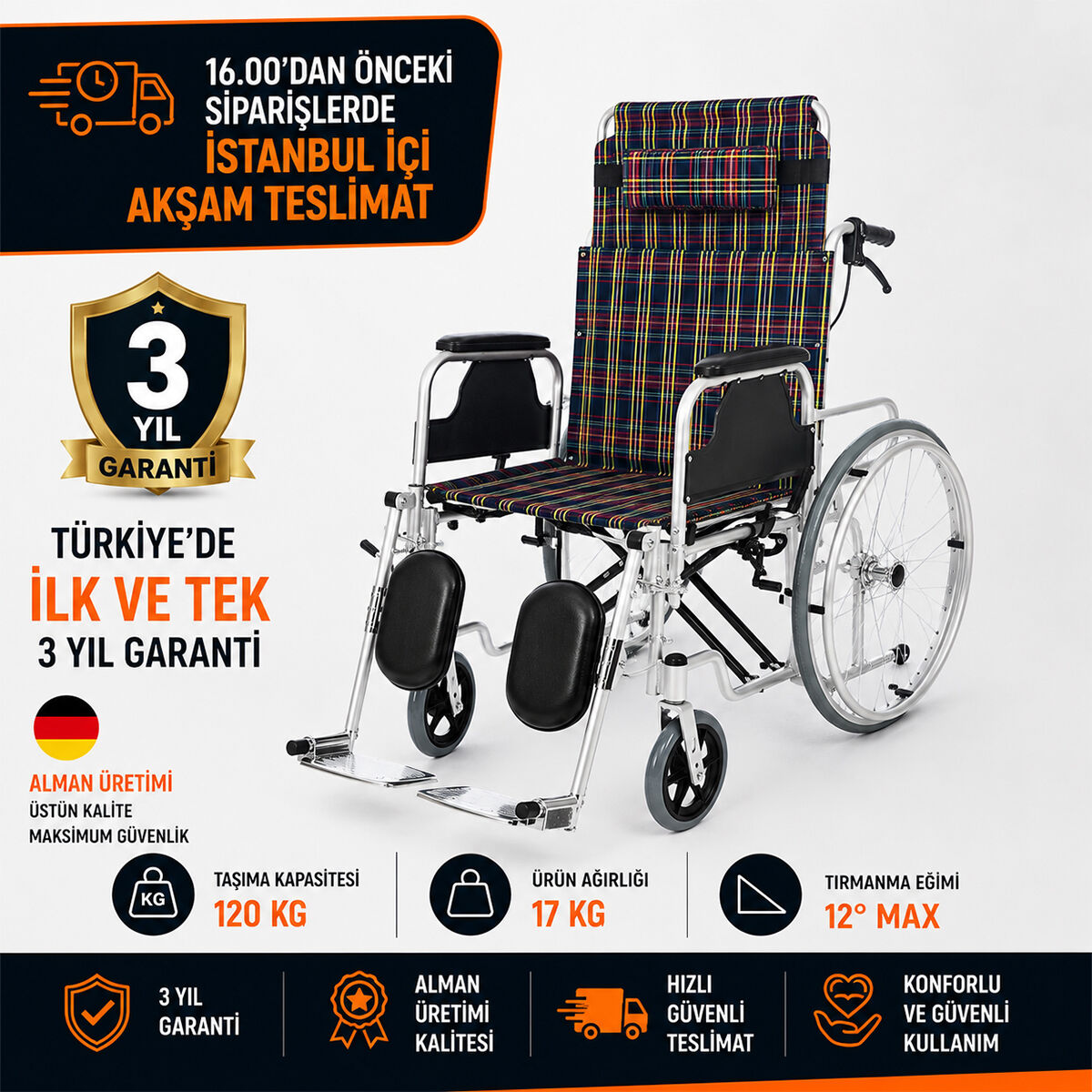 Römer R251 Geniş Beden Manuel Tekerlekli Sandalye