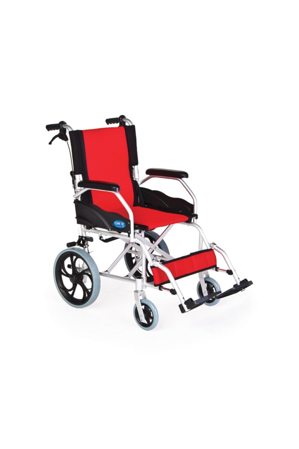 Ky863laj-a12 Alüminyum Transfer Özellikli Tekerlekli Sandalye Kırmızı-siyah