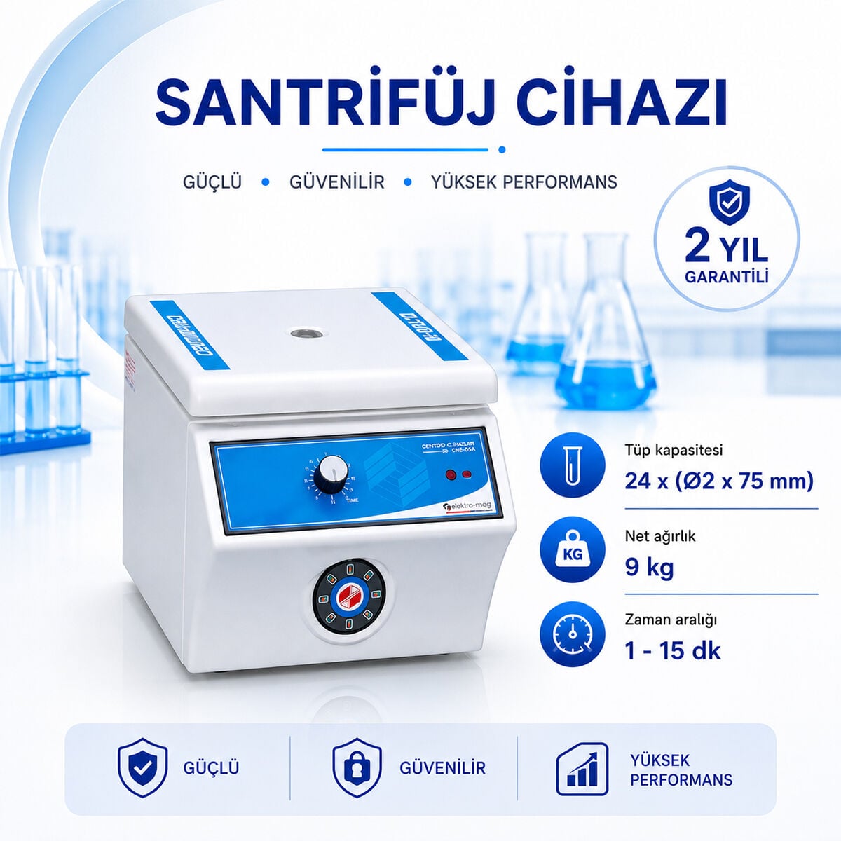 Elektromag M19 Hematokrit Santrifüj | Hızlı, Güvenilir ve Hassas Kan Analiz Cihazı