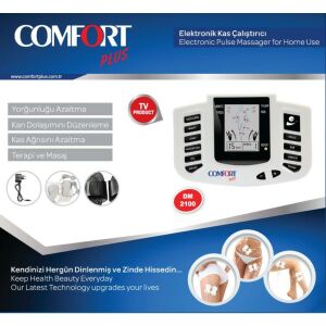 Comfort Plus DM-2100 TENS Cihazı | Terlikli ve Adaptörlü Elektrikli Kas ve Sinir Stimülasyon Cihazı