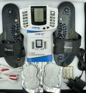 Comfort Plus DM-2100 TENS Cihazı | Terlikli ve Adaptörlü Elektrikli Kas ve Sinir Stimülasyon Cihazı