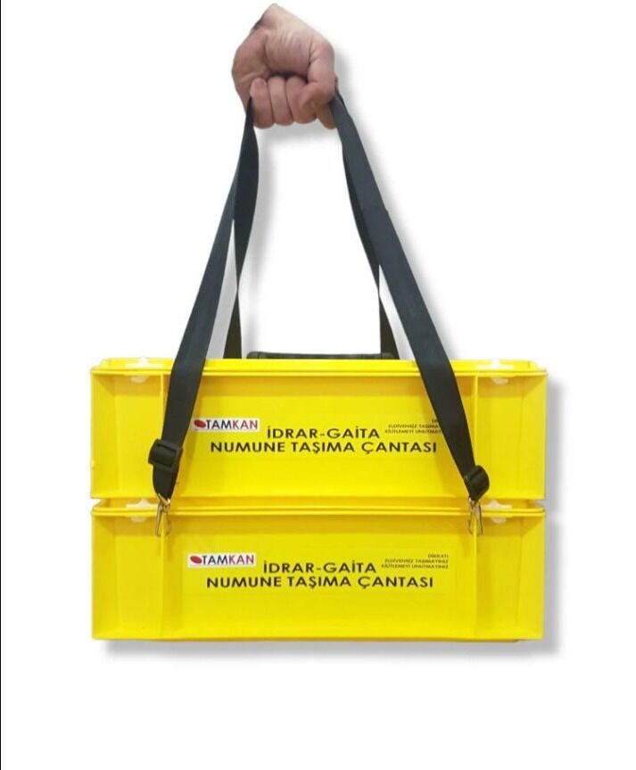 CANACIL TK3032 30 İdrar 32 Gaita Numune Taşıma Çantası – Gri, Urine Sample Box
