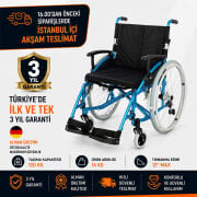 RÖMER R214 Alüminyum Manuel Tekerlekli Sandalye 40 cm | Hafif Katlanabilir Ayarlanabilir Manuel Sandalye