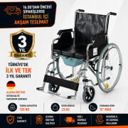 RÖMER R481 Banyo ve Tuvalet Sandalyesi | Katlanabilir Büyük Tekerlekli Klozetli Hasta Sandalyesi