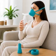Ses Terapisi ve Vokal Eğitim Maskesi | doctorVox AİO Ses Maskesi Seti Turkuaz