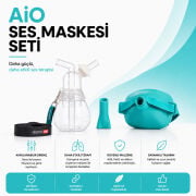 Ses Terapisi ve Vokal Eğitim Maskesi | doctorVox AİO Ses Maskesi Seti Turkuaz