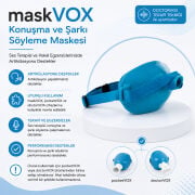 Ses Terapisi ve Vokal Egzersiz Maskesi | maskVOX Konuşma ve Şarkı Söyleme Maskesi Turkuaz