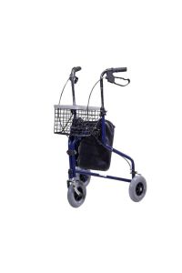 3 Lüx Tekerlekli Sepetli Yürüteç (Walker) / Rollator TM-H8027 | Frenli Katlanabilir Rolatör