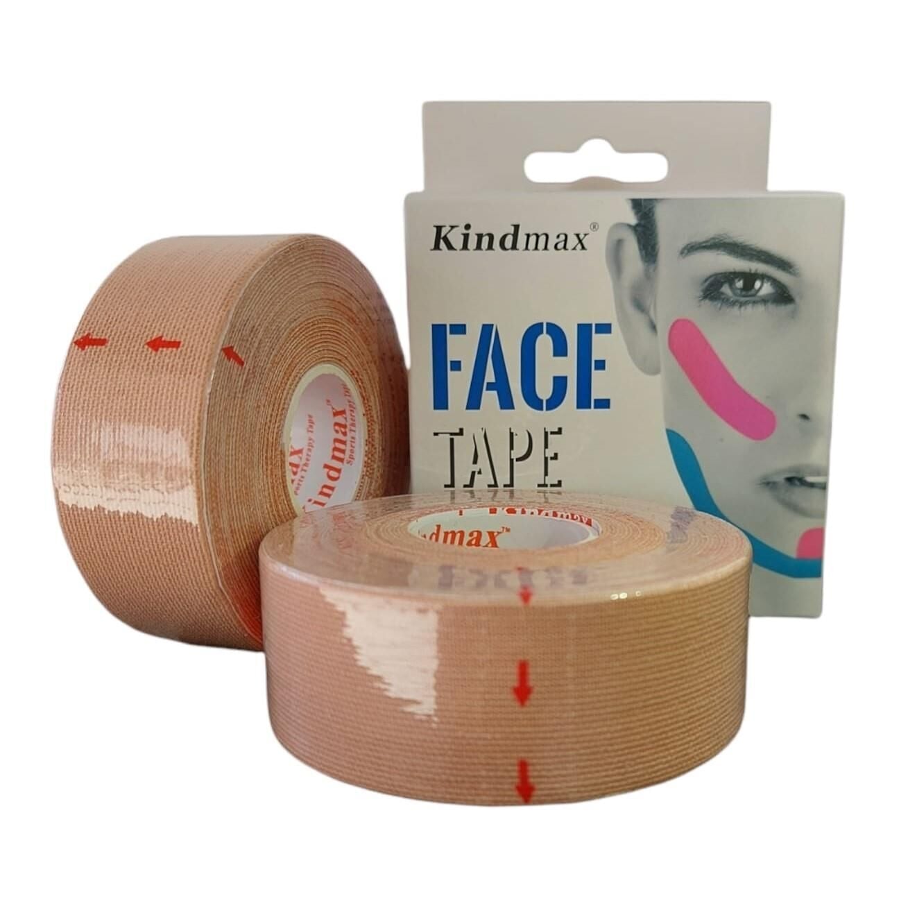 Kindmax Face Tape Yüz Germe Kinesio Bant 5 Metre | Yüz ve Boyun Bantlama