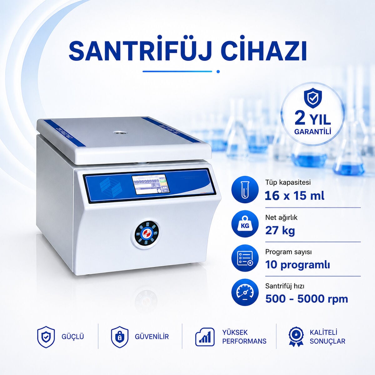 Elektromag M4808 P Genel Amaçlı Santrifüj  4500 rpm /  16X15 ml