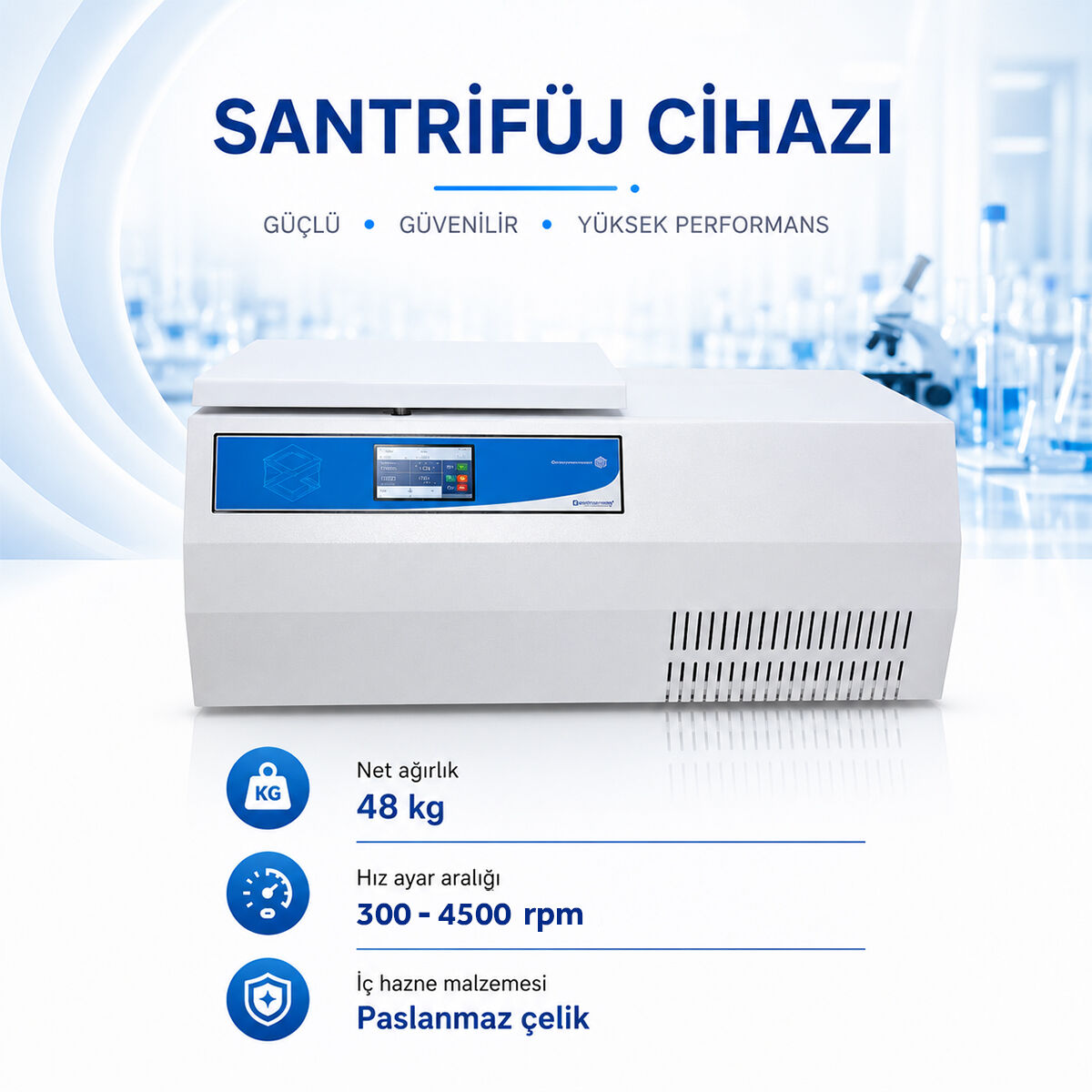 Elektromag M2815 PR Soğutmalı Santrifüj | 4500 rpm, 28×15 mL Kapasiteli Profesyonel Laboratuvar Santrifüjü
