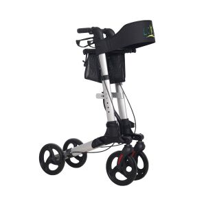 PR-890 Alüminyum Lüks Rollator Yürüteç Tekerlekli Walker | 136 Kg, Oturaklı, Frenli, Sepetli ve Katlanabilir | Medikal Birlik