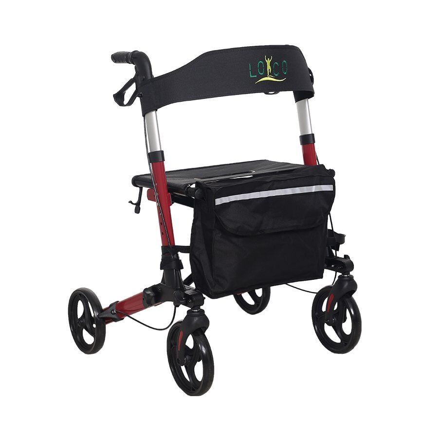PR-890 Alüminyum Lüks Rollator Yürüteç Tekerlekli Walker | 136 Kg, Oturaklı, Frenli, Sepetli ve Katlanabilir | Medikal Birlik