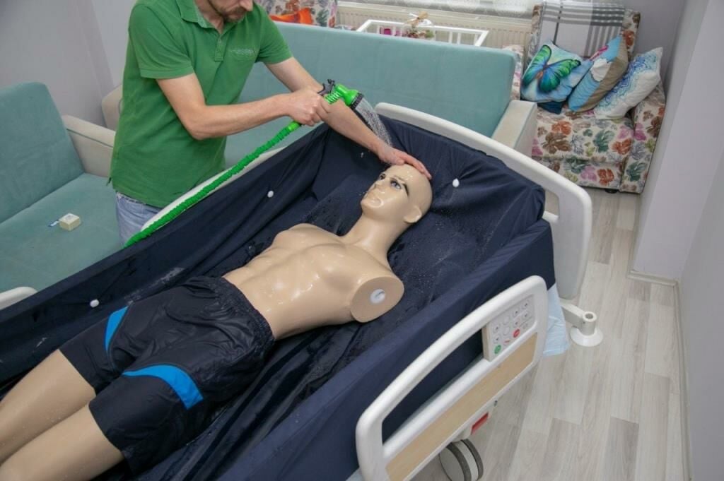 TAGESAN Yatalak hastalara evde yıkama HAVUZU HASTA YIKAMA SETİ