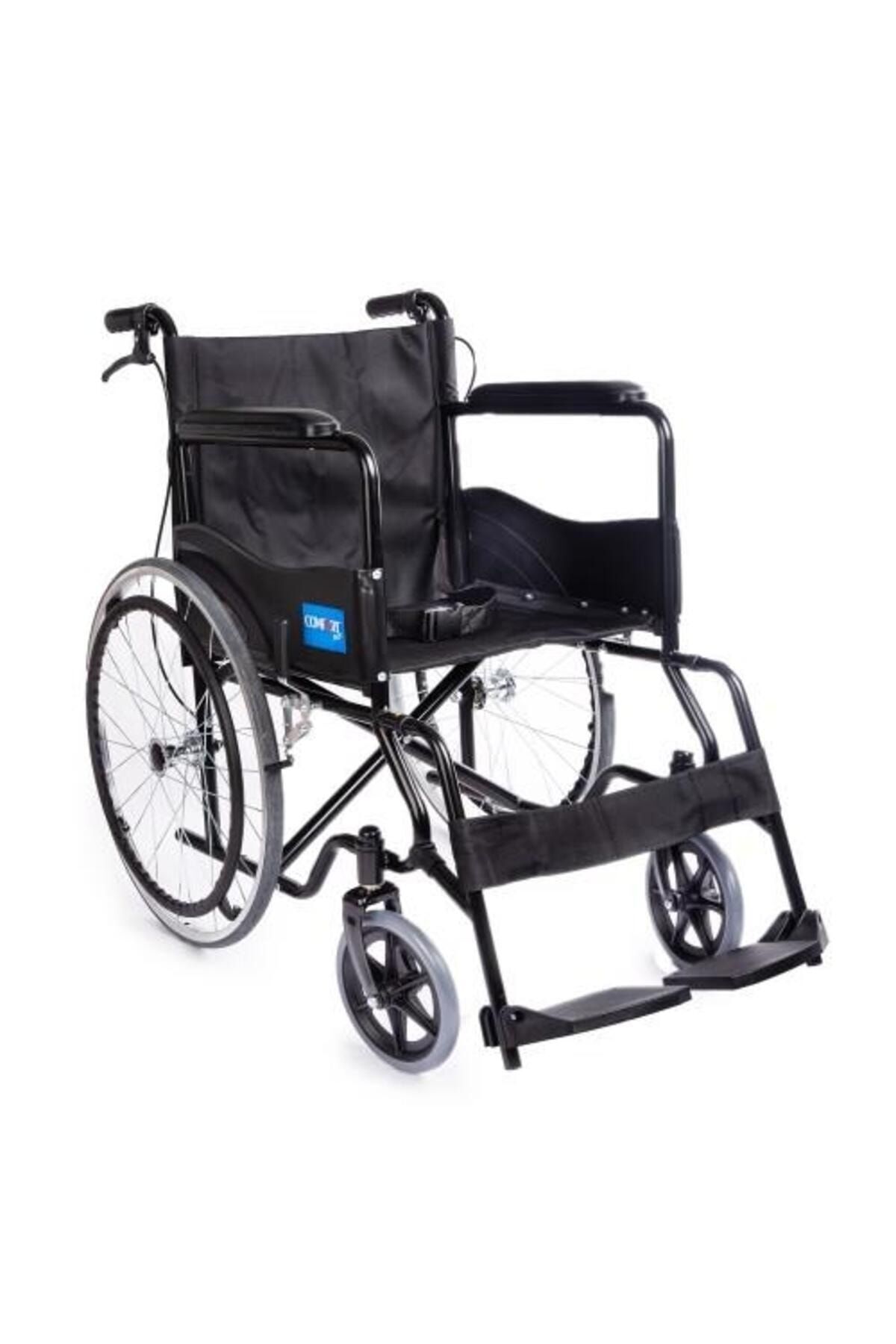 Comfort Plus KY809BJ Siyah Özellikli Tekerlekli Sandalye | Refakatçi Frenli Manuel Hasta Sandalyesi