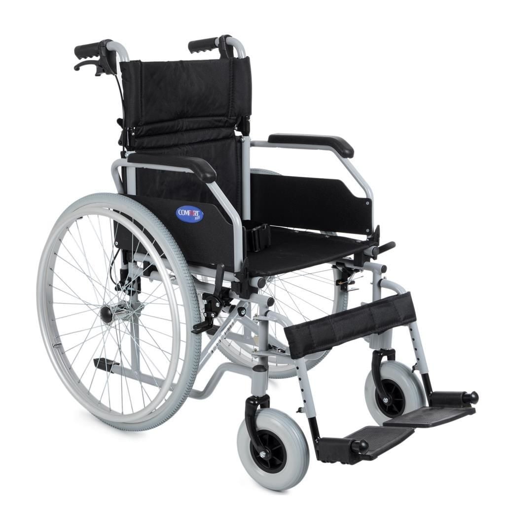 Comfort Plus DM-321 Hafif Alüminyum Tekerlekli Sandalye | 40 cm, 120 kg, Refakatçi Frenli, Katlanabilir