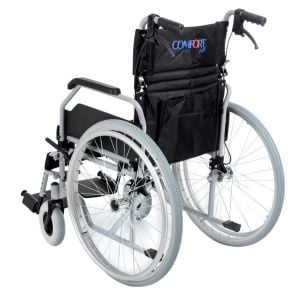 Comfort Plus DM-321 Hafif Alüminyum Tekerlekli Sandalye | 40 cm, 120 kg, Refakatçi Frenli, Katlanabilir
