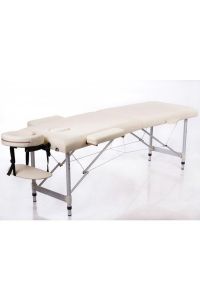 Metal çanta tipi ithal Katlanabilir Masaj Masası Krem