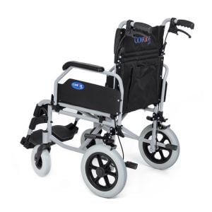 Comfort Plus DM-337 50 cm Alüminyum Transfer Tekerlekli Sandalye | Refakatçi Frenli, Katlanır