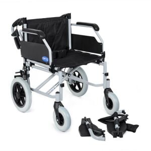 Comfort Plus DM-337 45 cm Transfer Tekerlekli Sandalye | Alüminyum, Refakatçi Frenli, Katlanır
