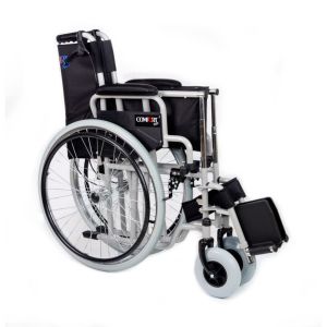 Comfort Plus DM-312 Centro 60 cm Tekerlekli Sandalye | XXL Büyük Beden, Çift Makaslı, Refakatçi Frenli