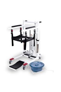 Dm-190u Portatif Mobil Lift Hasta Transfer Lifti hasta kalırma sadalyesi lifti Motorlu Kaldırma-İndirme, Demonte Tasarım, Şarjlı Batarya, WC-Banyo Uyumlu DM-190U NEW