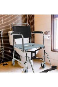 Klozetli Tekerlekli wc Sandalye 55 CM Dış ölçusu 45 cm iç ölcusu klozete uyumlu