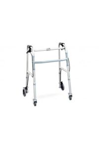 A-1022 Walker Dört Tekerlekli Frenli Katlanır Yürüteç | Alüminyum Hasta Yürüteci