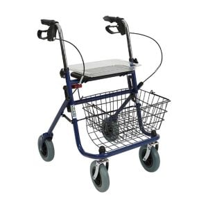 PR-882 Alüminyum Rollator Tekerlekli Rollator Walker | Oturaklı, Frenli, Sepetli, Katlanabilir 8 İnç Tekerlekli Yürüteç | Medikal Birlik