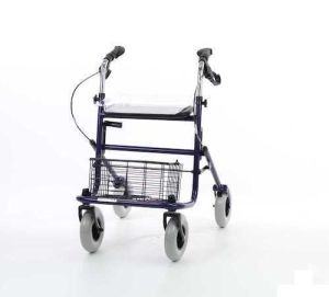 PR-882 Alüminyum Rollator Tekerlekli Rollator Walker | Oturaklı, Frenli, Sepetli, Katlanabilir 8 İnç Tekerlekli Yürüteç | Medikal Birlik