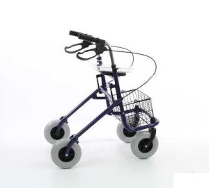 PR-882 Alüminyum Rollator Tekerlekli Rollator Walker | Oturaklı, Frenli, Sepetli, Katlanabilir 8 İnç Tekerlekli Yürüteç | Medikal Birlik