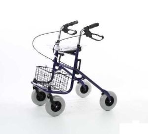 PR-882 Alüminyum Rollator Tekerlekli Rollator Walker | Oturaklı, Frenli, Sepetli, Katlanabilir 8 İnç Tekerlekli Yürüteç | Medikal Birlik