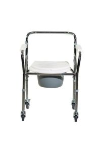 Medwelt Tekerlekli Klozetli Sandalye ORT-A-1023 | Komot Hasta Tuvaleti Frenli Banyo ve Tuvalet Sandalyesi